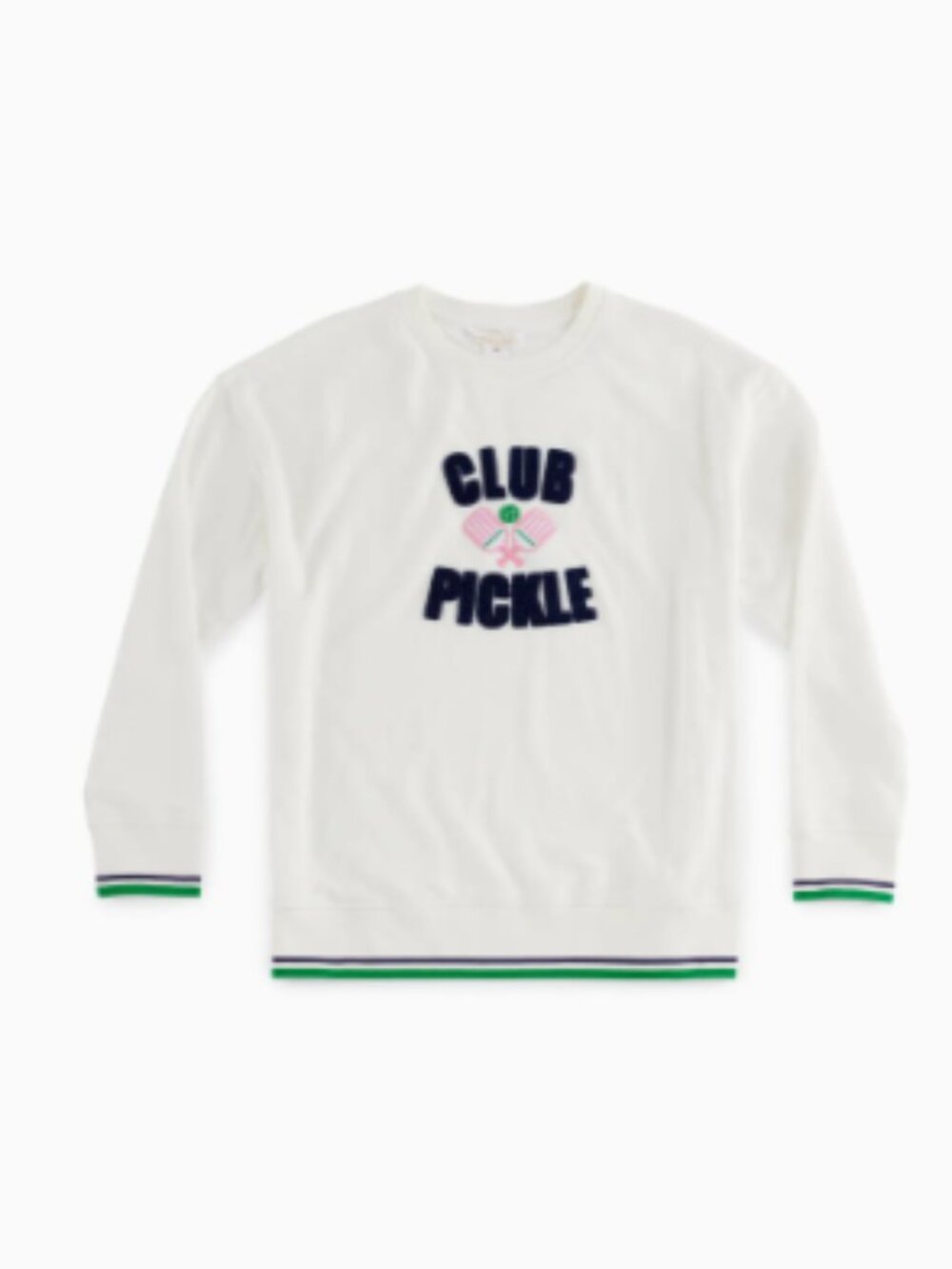 Shiraleah White Club Pickle Pickleball Graphic Sweatshirt